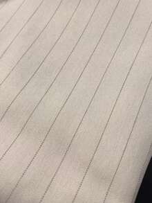 FEIAO 男士復古老錢風經典細條紋直筒長褲 常規版型 休閒日常穿著 適合四季 - 米色 - 查看 6
