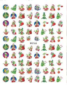 The Grinch The Christmas Decoration Stickers Prop Display Decals Most Popular Stickers For Boys & Girls New Year Gift - Multicolor - View 14