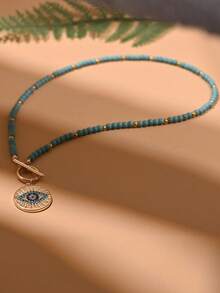 Collar con colgante para mujer, versátil y de moda, se puede regalar a la novia - Multicolor - Ver 2