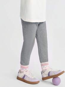 Balabala Girls Fleece Lined Leggings Soft Warm Stretch Bottoms For Little To Big Tween Girl Winter Daily Wear - Medium Gray - View 3