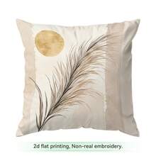 4pcs/1pc Bohemian Plant & Sun Pattern Pillow Covers, Single-Sided Print Cushion Cases, Suitable For Living Room, Bedroom, Home Decor, All-Season Use - Multicolor - View 15