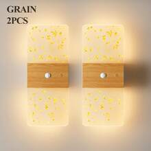 Modern Crystal Motion Sensor Wall Lamp, LED Smart Sensor Acrylic Wall Light, Wireless LED Wall Lamp, Battery-Powered Night Light, Adjustable Color Temperature And Brightness, Suitable For Hallways, Bathrooms, Bedrooms, Home Decoration, Living Room - Square Multicolor - View 18