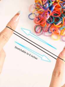 500pcs Girls Fashion Daily Decorative Minimalist Small Hair Ties, Suitable For Daily Matching - Multicolor - View 4