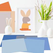 24pcs Macaron Solid Color Theme Sticker Set, Perfect For Making Greeting Cards, Journals, Planners, DIY Envelopes, Greeting Cards And Decorative Handmade Crafts - Baby Blue - View 6