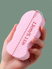 1pc Painless Exfoliating Bath Sponge, High Density Soft Skin-Friendly Dead Skin Remover, Gentle Deep Scrubbing Without Damaging Delicate Skin, Portable Shower Tool Suitable For Rental Bathroom, Gym, Hotel And Daily Shower Use - Multicolor - View 6