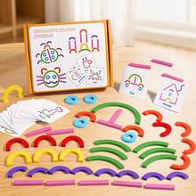 Children's Wooden Creative Building Blocks Toy Set, Logical Thinking And Imagination Training Game Toy, Christmas Gift And Birthday Gift For Kids - Multicolor - View 2
