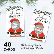 Christmas Scratch-Off Card Set – "Who Has Santa?" Party Game Cards And Holiday Raffle Tickets; Suitable For Halloween, Christmas, And New Year's Celebrations - Multicolor - View 16