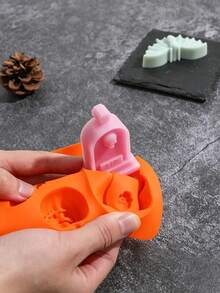 Halloween Silicone Cake Mold, Pumpkin Bat Skull Shaped Silicone Candy Chocolate Mold, Suitable For DIY Cookies, Soap, Candy, Gummy, Chocolate Mold, Ice Cream Tray, Kitchen DIY Baking Tools - Multicolor - View 3