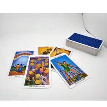 English And Spanish Language Rider Waite Tarot Cards A Set 78-Card Board Game Playing Decks - Yellow - View 3