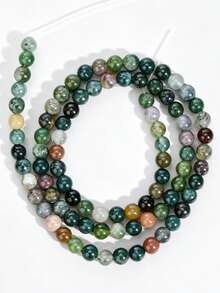 Yumfeel 1 Strand Natural Agate Loose Beads, Length 38cm/15 Inches, Size 4/6/8/10mm Smooth Round Beads, Suitable For DIY Necklace And Bracelet, Jewelry Making Material Spacer Beads - India Agate - View 9