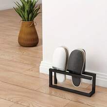 1pc No-Drill Wall-Mounted Adhesive Slipper Rack, Adhesive Door-Mounted Shoe Storage Organizer, Space-Saving Hanging Rack For Entryway, Bathroom, Dorm Room, Bedroom Door, Closet Wall, Easy Install, Mother's Day, Father's Day, Men Women Kids - View 2