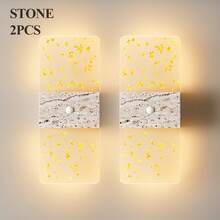 Modern Crystal Motion Sensor Wall Lamp, LED Smart Sensor Acrylic Wall Light, Wireless LED Wall Lamp, Battery-Powered Night Light, Adjustable Color Temperature And Brightness, Suitable For Hallways, Bathrooms, Bedrooms, Home Decoration, Living Room - Square Multicolor - View 14