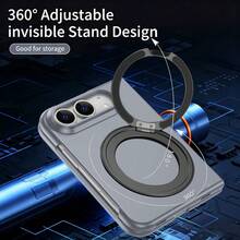 1pc Hadaasi Multicolor Vertical Flip Fold Phone Case, Integral Shell-Membrane Cover With Built-In Front Screen Protector, 360° Rotatable Magnetic Invisible Kickstand, Magnetic Compatible Wireless Charging, Matte Anti-Fingerprint Full Body Protective Case With Raised Lens Protection Compatible With Samsung Z Fold8/Z Fold 8 Ultra/Z Fold7/Z Fold6/Z Fold5/Z Fold4/Z Fold3 And Compatible With IPhone Duo - Multicolor - View 8