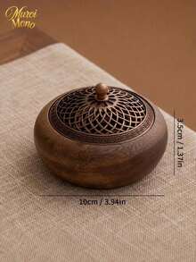South American Walnut Wood Incense Burner, Indoor Aromatherapy Diffuser, Comes With Sandalwood, Tea Ceremony Decor Gift, Birthday Or Graduation Gift, Minimalist - Maroon - View 5