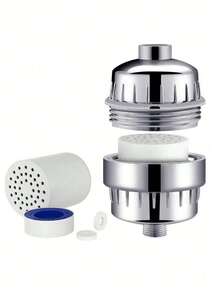 1/3pcs Shower Filter, High Water Pressure Filtration Shower Head With Replacement Filter Cartridge, Removes Chlorine And Heavy Metals, Water Softener For Bathroom, Universal Interface, Christmas And Holiday Gift - Multi-color Style - View 3