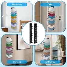 1pc Wall-Mounted Multi-Layer Hat Rack, Hat Storage Organizer, Suitable For Baseball Caps And Various Hats, Space-Saving Vertical Storage Rack, Suitable For Closet Doors And Bedrooms, Hat Hanging Organizer - Multicolor - View 7