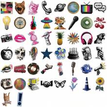 50 PCS Stiker Transparan PET Gaya Pop Milenial Estetik Berkualitas Tinggi untuk Scrapbook, Kertas Dekoratif, Jurnal, Laptop, Bumper, Papan Luncur, Botol Air, Komputer, Tas Hadiah, Segel Amplop, Dekorasi Pesta - Seni Pop Milenium - View 3