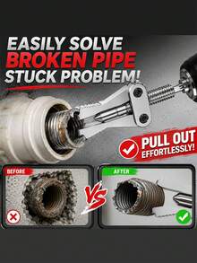 1pc Broken Pipe Extraction Tool, Damaged Pipe Thread Extractor, Drill Bit Broken Wire Remover, Rusted Faucet Broken Pipe Integrated Removal Tool, Easily Remove Broken Pipes From Holes, Effectively Remove Damaged Parts On Rusted Threads, Protect Walls And Existing Threads, Provide Convenient Broken Pipe Removal Service For Home Repair - A - View 8