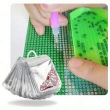 PVC Zipper Storage Bag, Suitable For Diamond Painting Accessories, Beads And Craft Supplies - Transparent Mesh Storage Bag, Suitable For Home And Office Use, Craft Storage Solution | Transparent Mesh Design | Transparent PVC Material - Multicolor - View 2
