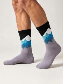 Men's Mid-Calf Casual Socks, Spring/Autumn Sports Fashion Breathable Ins Socks - Multicolor - View 2