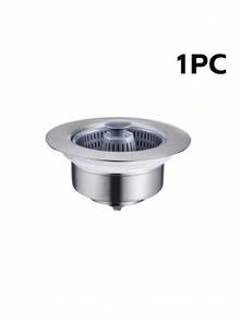 1/2pcs 3-In-1 Kitchen Sink Strainer And Plug Set, Durable ABS Material, Anti-Odor & Anti-Clogging, Effectively Traps Food Debris, Prevents Drain Pipe Clogging, Push-Button Pop-Up Design, Easy Operation - One Size Fits All - View 8