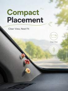 2/5/7pcs Cute Tilted Mushroom Car Dashboard Ornament, Kawaii Cartoon Mini Mushroom Figurine, Fun Decorative Car Interior Accessory, Adorable Car Center Console Decoration - A - View 5