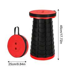 Outdoor Portable Folding Stool, Adjustable Plastic Telescopic Stool For Train, Street Vending, Fishing - Multicolor - View 7