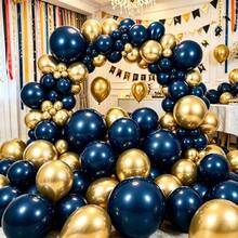 86pcs Kit Lengkungan Balon Biru Tua dan Emas untuk Dekorasi Pesta Ulang Tahun, Pernikahan, Hari Jadi, Tahun Baru, Wisuda, dan Natal - A - View 7
