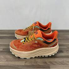 Men White Chunky Platform Loafer Sneakers, Slip‑On Thick Sole Casual Walking Shoes - Orange - View 2