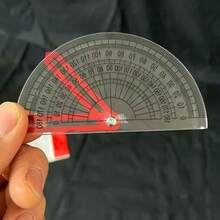 180° Rotating Protractor - Durable Plastic, Ideal For Math Teaching & Office Use - A - View 2