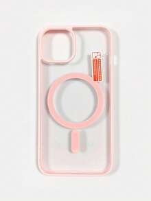1pc 5-Style Optional Contrast Border Magnetic Large Window Transparent Phone Case, Ins Minimalist Phone Case, Built-In Magnetic Ring Supports Wireless Charging; Covers, A Style Transparent Border / B Style Light Pink Border / C Style Vibrant Orange Border / D Style Classic Black Border / E Style Light Gray Border, Raised Lens Full Coverage Anti-Drop Soft Shell, Minimalist Versatile Fashion Phone Case, Suitable For Personal Use, Birthday Gift Choice; Compatible With IPhone Case - Multicolor - View 70