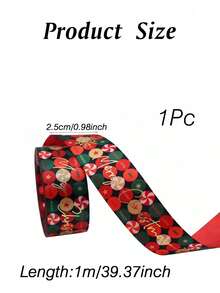1/5Pcs Christmas Ribbon Satin Ribbon Set, Suitable For Gift Wrapping, DIY Crafts, Christmas Tree Decoration, Bouquet, Holiday, Birthday Party Decoration - View 14