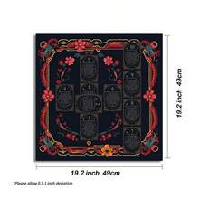 1 tấm khăn trải bài Tarot hoa văn 10 lá, thảm bàn thờ phù thủy in hướng dẫn bố cục Tarot, khăn trải bàn bói toán trang trí đọc tâm linh - Nhiều màu - Xem 9