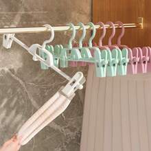 1/5/10pcs Telescopic Non-Slip Seamless Pants Hanger, Can Clip Pants, Clothes And Christmas Outfits, Suitable For Dorm And Bedroom, Space-Saving Storage - White - View 2
