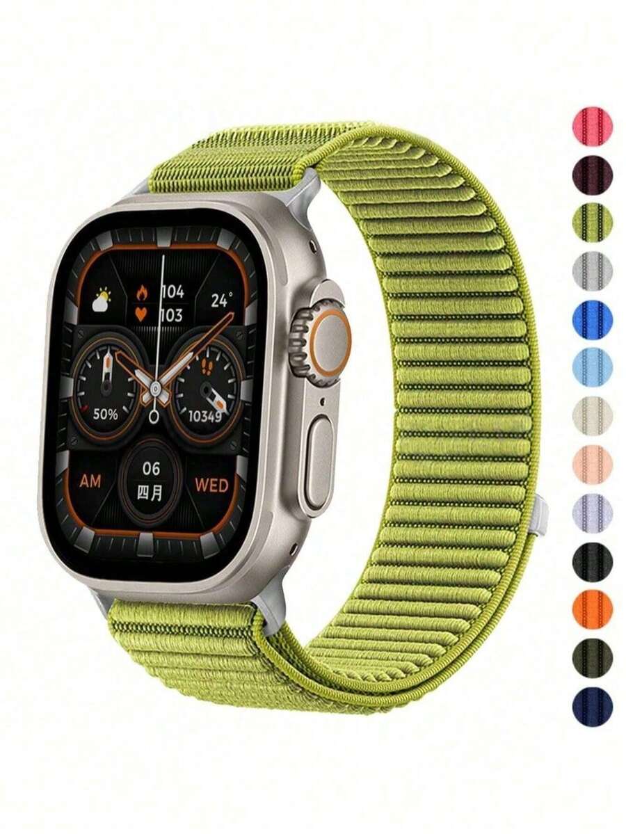 Nylon Braided Sport Band, Compatible With 10, 42, 46mm Bands, Compatible With 9, 8, 7, 6, 5, 4, SE, Ultra 2, Sizes Include 49mm, 46mm, 45/44/42/46 - 38/40/41/S10-42 - View 1