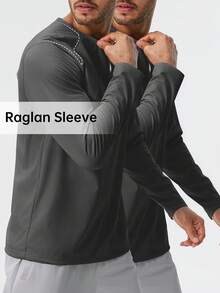 HOTSUIT 2pcs/Set Men's Long Sleeve Sauna Tops, Spring New Sports Wear, With Adjustable Buckle, Suitable For Gym And Workout, Holiday Gift - Dark Grey - View 4