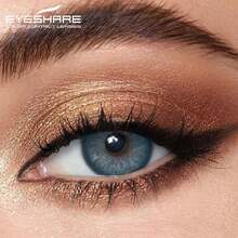 عدسات لاصقة ملونة ناعمة من Eyeshare، قطعتان باللون الأزرق، عدسات تجميلية عصرية لتغيير لون العين ومكياج البؤبؤ - الأزرق - مشاهدة 5