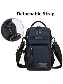 New Fashion Men's Chest Bag Tech Style Multifunctional 2-In-1 Backpack Small Bag Outdoor One Shoulder Crossbody Bag Zipper Decoration Multi-Pocket Holiday Gift For Father Boyfriend - Multicolor - View 5