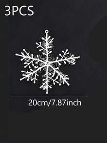 Christmas Snowflake Decorations - White Plastic Snowflakes, Suitable For Christmas Trees, Weddings And Window Decor, Ideal For Holiday And Party Celebrations, Create Christmas Atmosphere, Winter Essential - Multicolor - View 16
