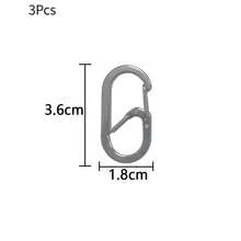 304 Stainless Steel Keychain, G-Shaped Clip, Carabiner, Outdoor Clip, Multi-Function Key Ring, Spring-Loaded Figure-8 Clip, 3 Pieces - 3Pcs G-shaped Keychain - View 9