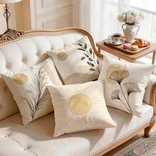4pcs/1pc Bohemian Plant & Sun Pattern Pillow Covers, Single-Sided Print Cushion Cases, Suitable For Living Room, Bedroom, Home Decor, All-Season Use - Multicolor - View 8