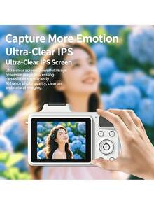 5K 64MP AF Autofocus Digital Vlog Camera, 16X Optical Zoom Compact Point & Shoot Camera, Anti-Shake LED Flash IPS Screen, Type-C Rechargeable Portable Camera For Beginners Travel (Memory Card Not Included) - View 7