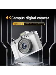 4K Vlogging Digital Camera, 64MP AF Autofocus Camera With 180° Flip Screen,16X Zoom & LED Fill Light, Compact Portable Digital Camera For Students Travel Selfie Video Recording - View 5