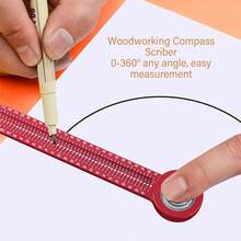 1pc Precision Mini Circle Marking Tool 360 Degree Circular Marking Gauge Woodworking Tool Portable Compass - A - View 2