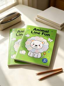 Children's Fun Animal Line Tracing Training Notebook, Early Education Animal Line Coloring Practice Book, Animal Identification Enlightenment, Back To School Learning Materials, Teacher Classroom Reward Small Gifts, Christmas/National Day Gifts - Multi-color - View 7