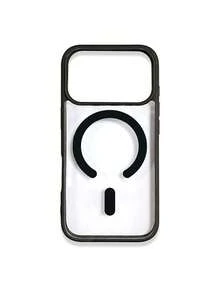 1pc 5-Style Optional Contrast Border Magnetic Large Window Transparent Phone Case, Ins Minimalist Phone Case, Built-In Magnetic Ring Supports Wireless Charging; Covers, A Style Transparent Border / B Style Light Pink Border / C Style Vibrant Orange Border / D Style Classic Black Border / E Style Light Gray Border, Raised Lens Full Coverage Anti-Drop Soft Shell, Minimalist Versatile Fashion Phone Case, Suitable For Personal Use, Birthday Gift Choice; Compatible With IPhone Case - Multicolor - View 103