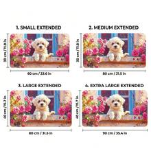 Colorful Petal And Puppy Pattern Gaming Mouse Pad, Non-Slip Rubber Desk Mat, Smooth Sliding Surface, Suitable For Computer Laptop Office Home, Cute Abstract Art Decor, Back To School Supplies - A - View 11