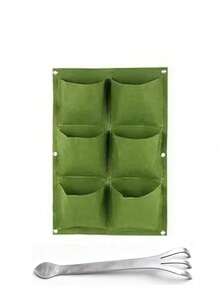 2pcs/Set Horizontal Pocket Balcony Planting Bag, Lightweight Wall-Mounted Planter, Includes Soil Rake, Space-Saving, Indoor/Outdoor Universal, Modern Hanging Flower Rack, Suitable For Balcony And Yard, Multi-Functional Herb And Vegetable Planting Bag - Multicolor - View 15