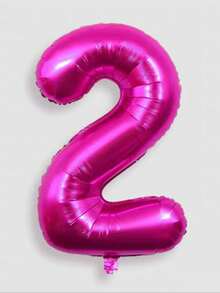 1pc/2pcs 40 Inch Large Number Balloon Rose Red Foil Large Number Balloon Suitable For Birthday Party Supplies Decoration Outdoor Photo Props - 40 Inch Rose Red Digital - View 18