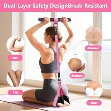 Yoyoapple Upgraded Multifunction Pedal Resistance Band With Handle, 3 Tube Adjustable Resistance Bands, Full Body Fitness Exercise Equipment For Abdomen, Waist, Arm, Core/ABS, Leg, Physical Therapy - Multicolor - View 3